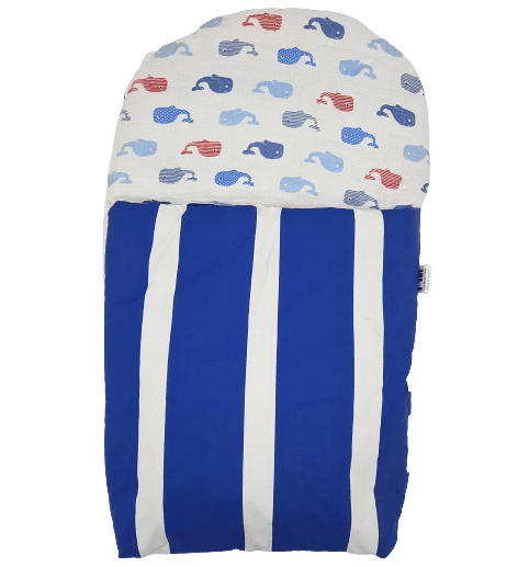 The_newborn_store_carry_nest_sleeping_bag_blue_thick_stripe_fish