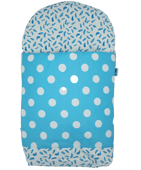 The_newborn_store_carry_nest_sleeping_bag_blue_torquise_dots